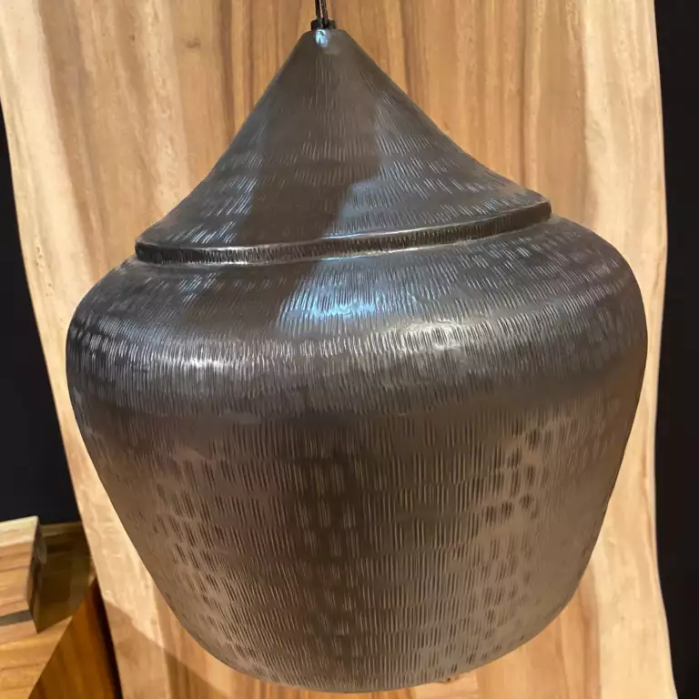 Lampe Sultan en cuivre martelé diamètre 45 cm