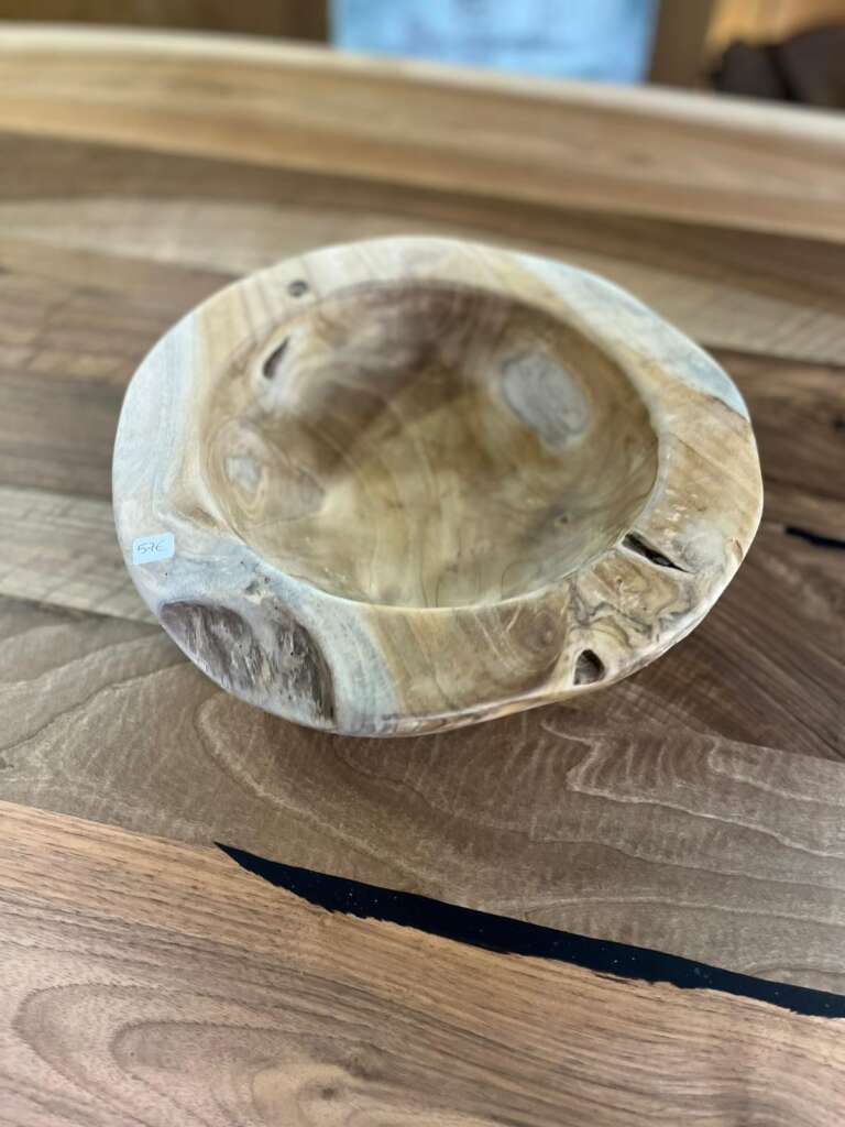 Coupelle bois suar 30 cm diamètre vue de dessus – Mazawood