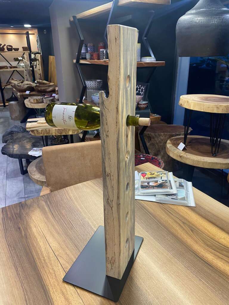 porte-vin décoratif artisanal en bois massif – Mazawood