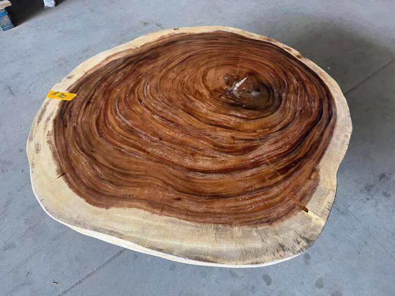 Table basse A20 suar massif style organique cercle Mazawood