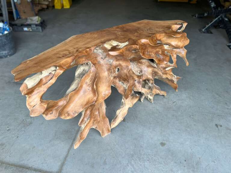Console design teck massif Mazawood