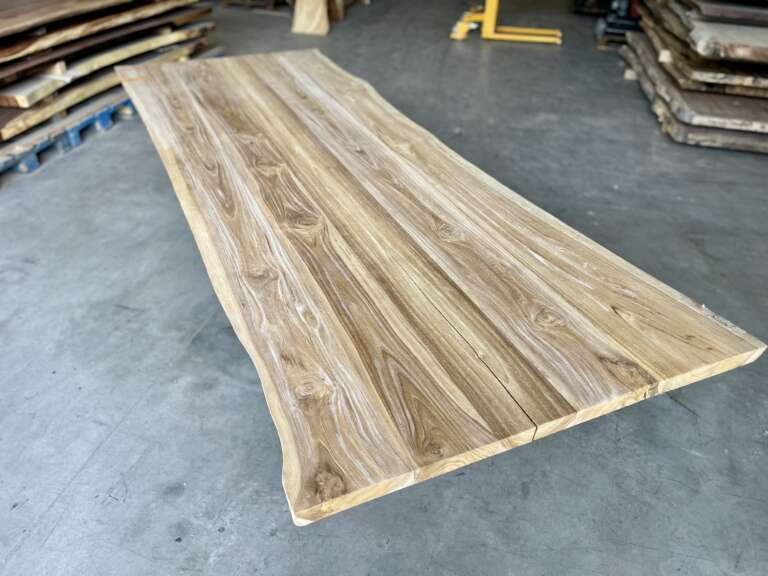 Plateau de table en teck massif 300x110 cm design haut de gamme