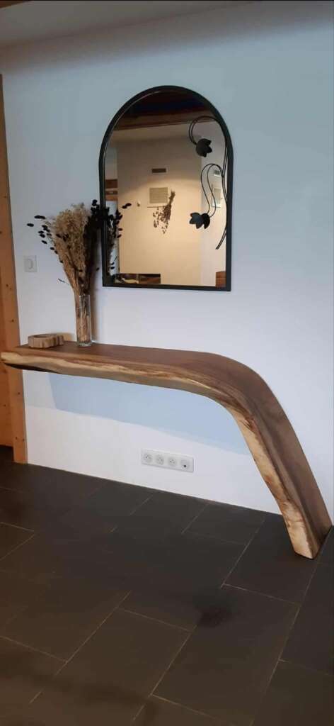 Console en bois massif sur mesure