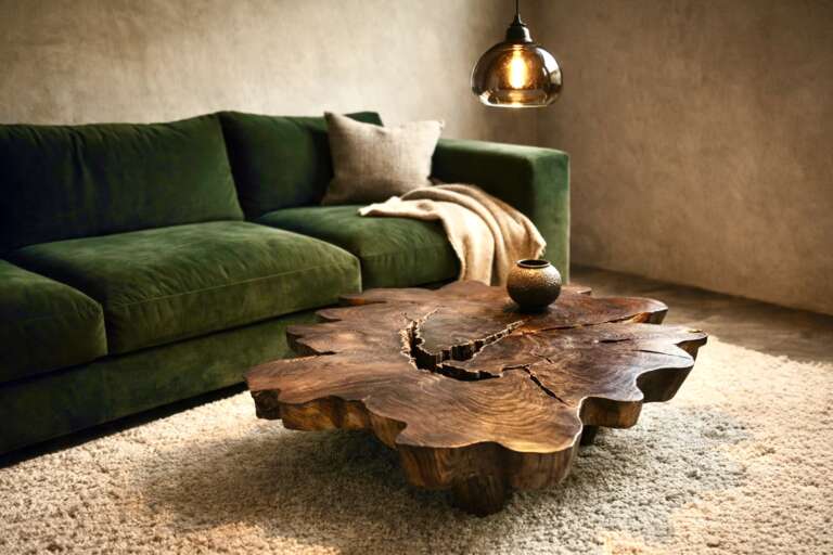 Table basse en bois de violette A38