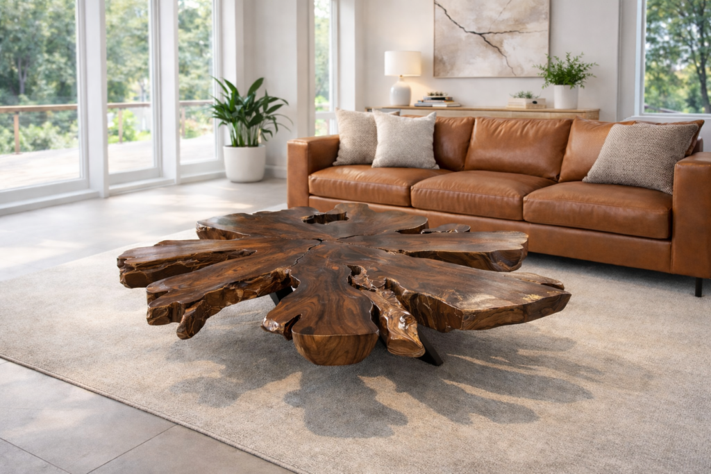 Table basse en bois de violette A37