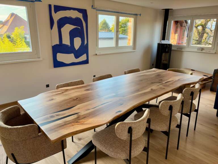 table en noyer massif mazawood sur mesure