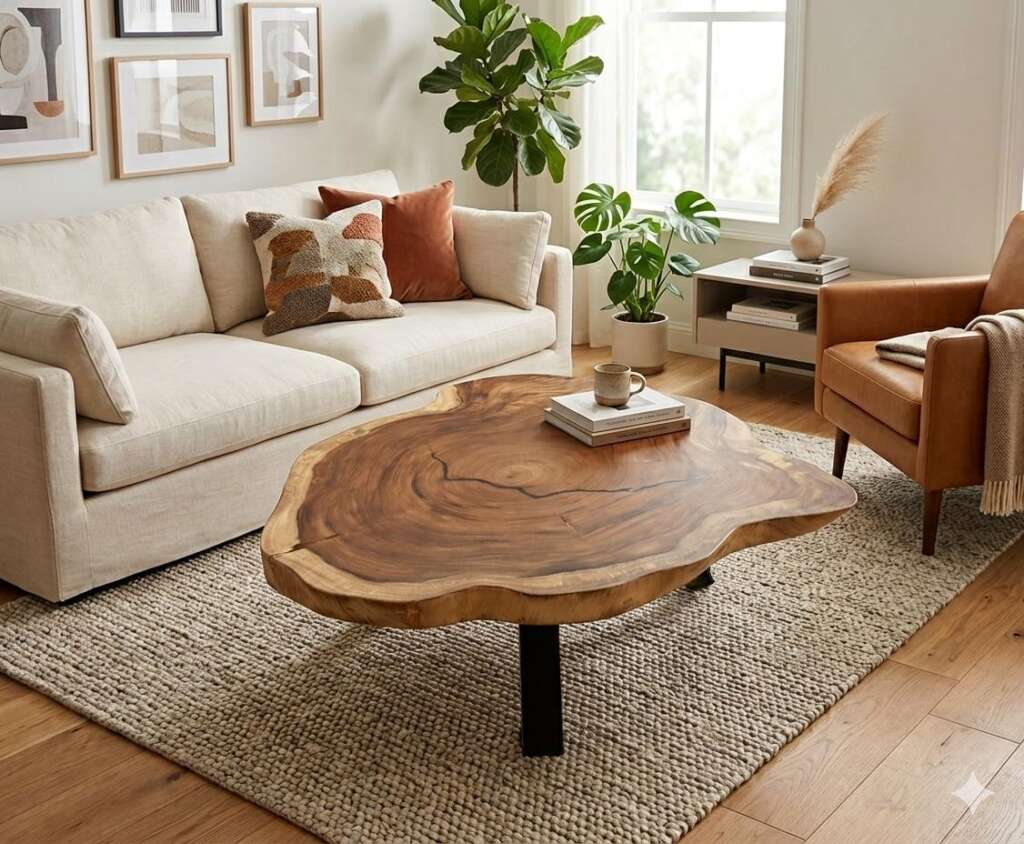 table basse en suar massif 135 cm