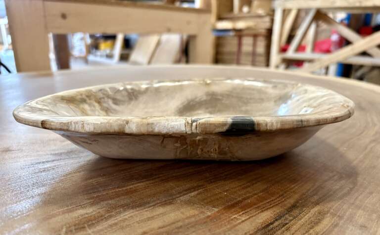 coupelle / vide poche / cendrier en bois fossilisé m2